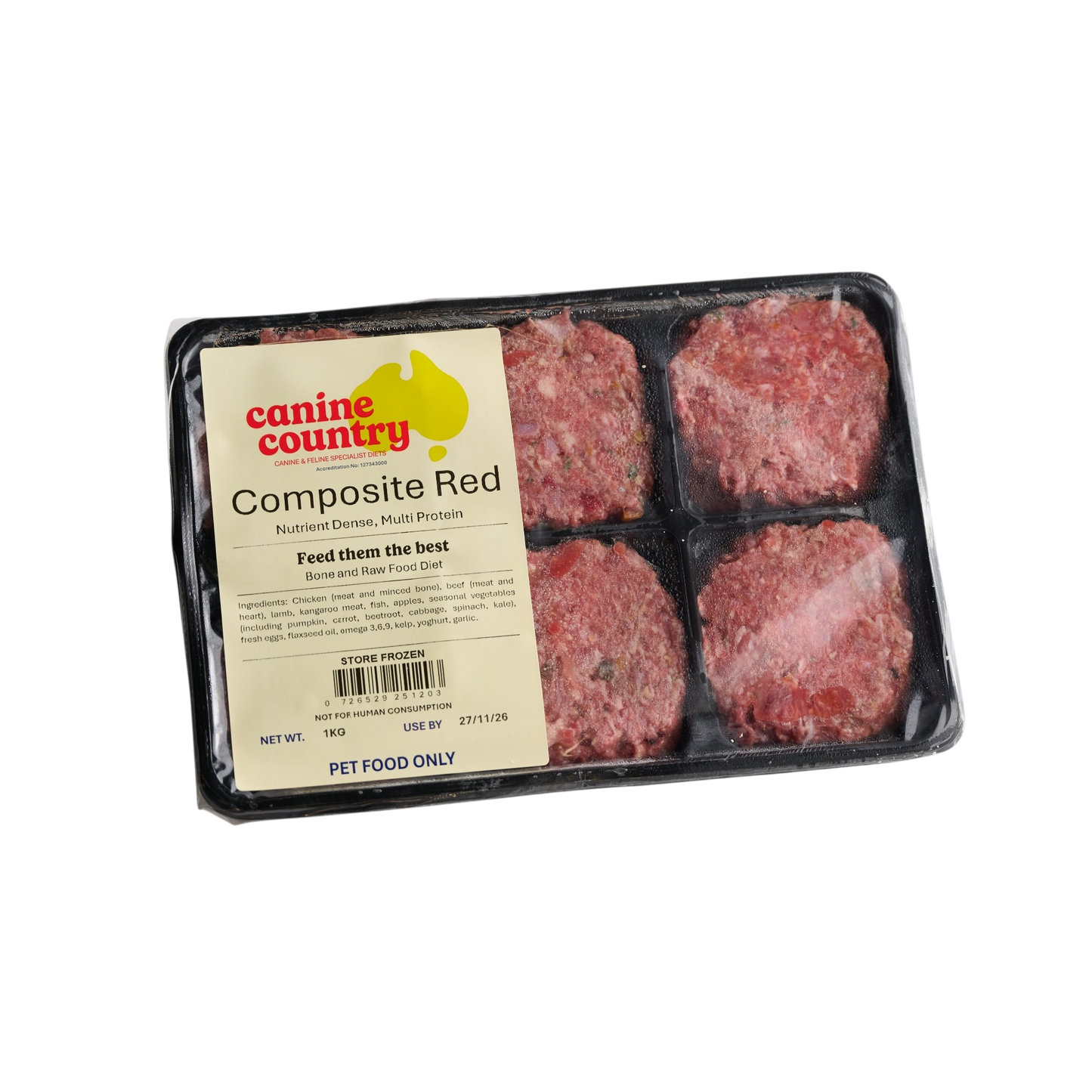 Composite Red BARF 1kg Portion Tray - Canine Country