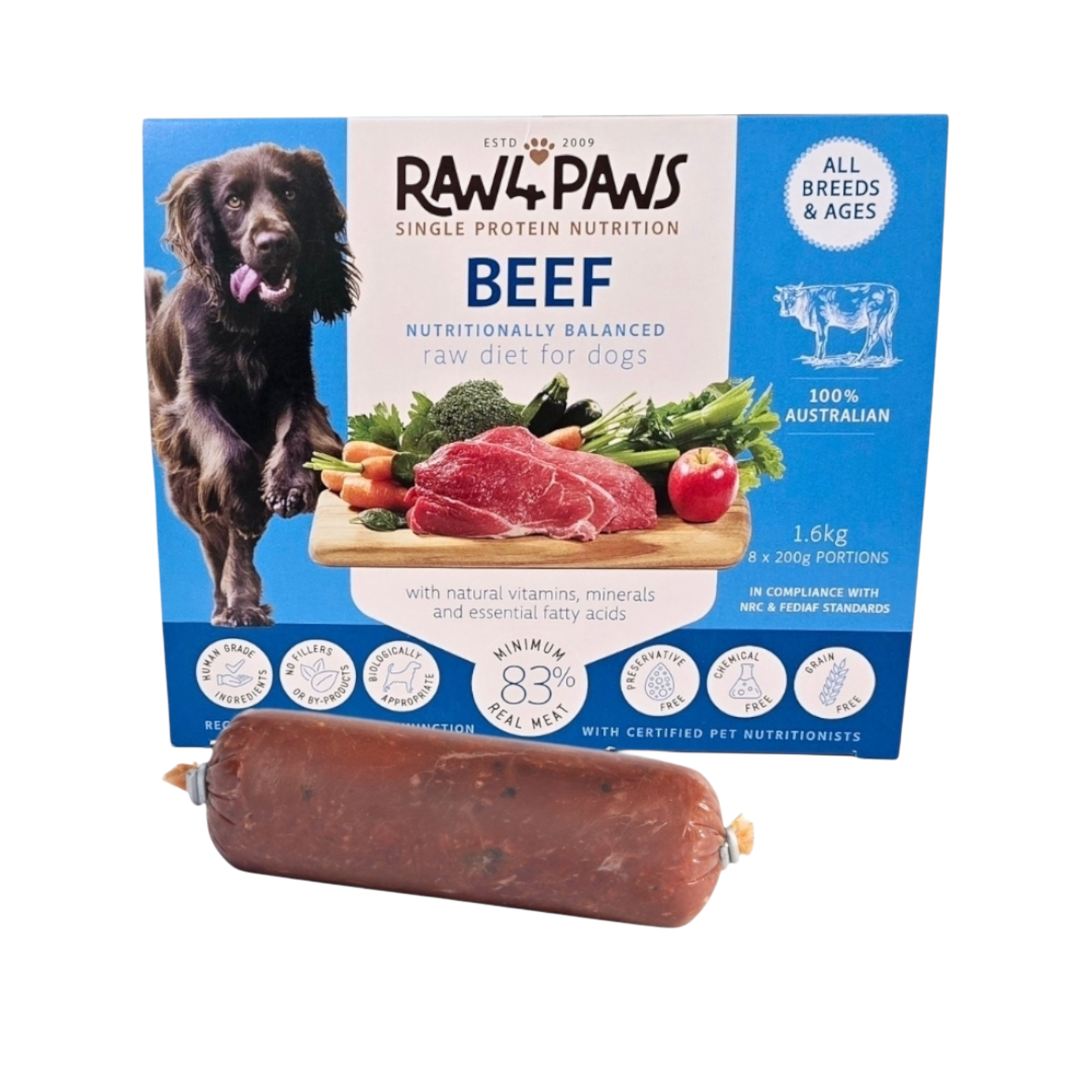 Beef Portions 1.6kg - Raw 4 Paws