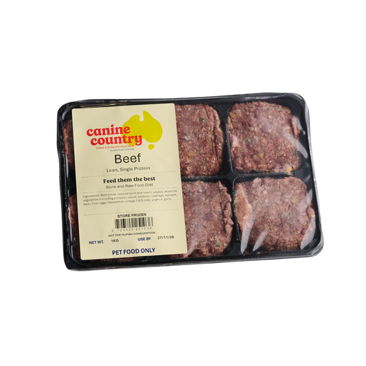 Beef BARF 1kg Portion Tray - Canine Country