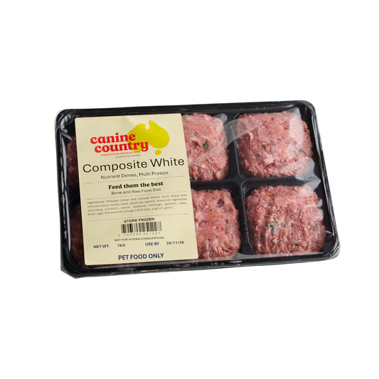Composite White BARF 1kg Portion Tray - Canine Country