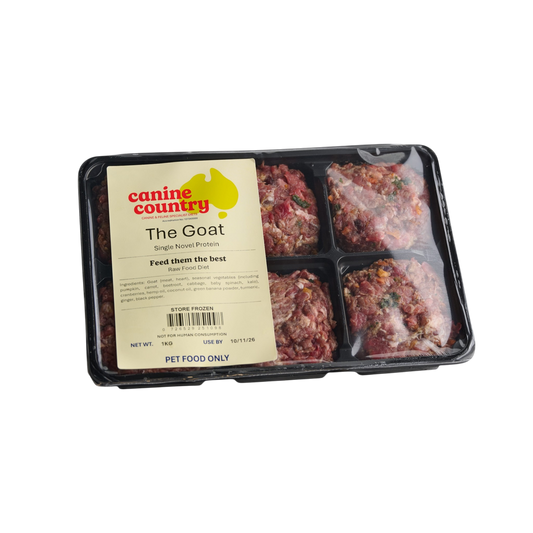 Goat BARF 1kg Portion Tray - Canine Country