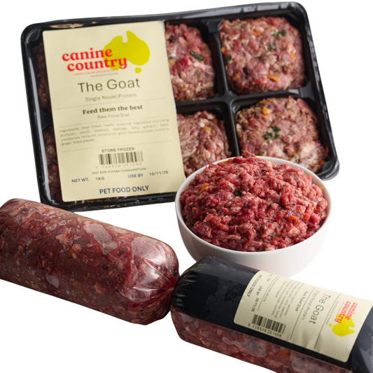 Goat BARF 1kg Roll - Canine Country