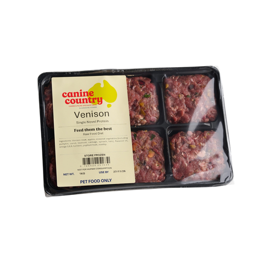 Venison BARF 1kg Portion Tray - Canine Country