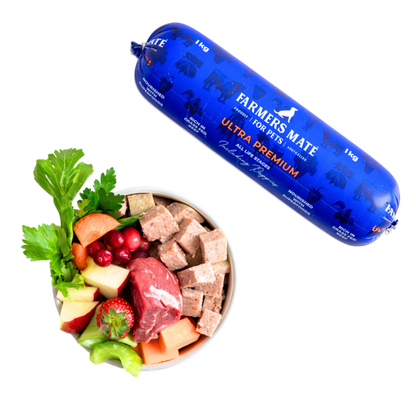 1kg Ultra Premium Roll - Beef & Chicken - Farmer's Mate for Pets