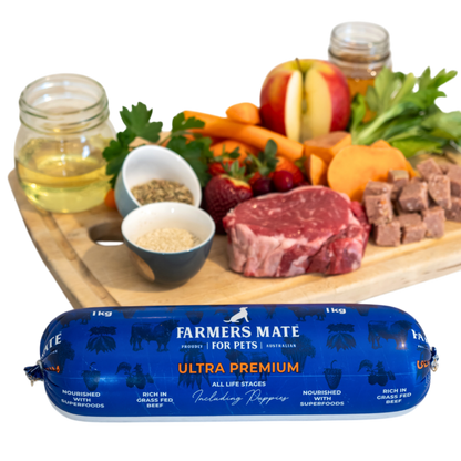 1kg Ultra Premium Roll - Beef & Chicken - Farmer's Mate for Pets