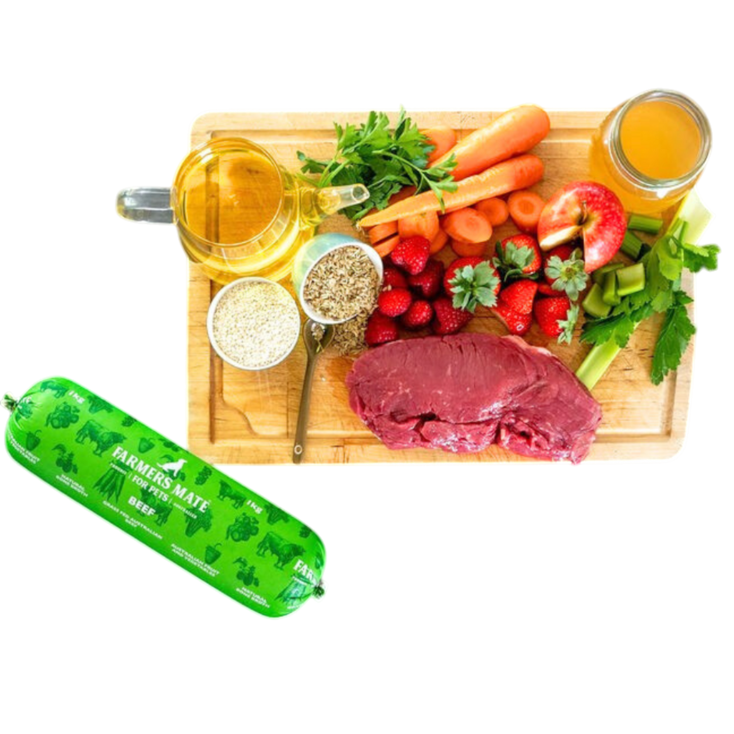 2kg Beef Roll - Farmer's Mate for Pets
