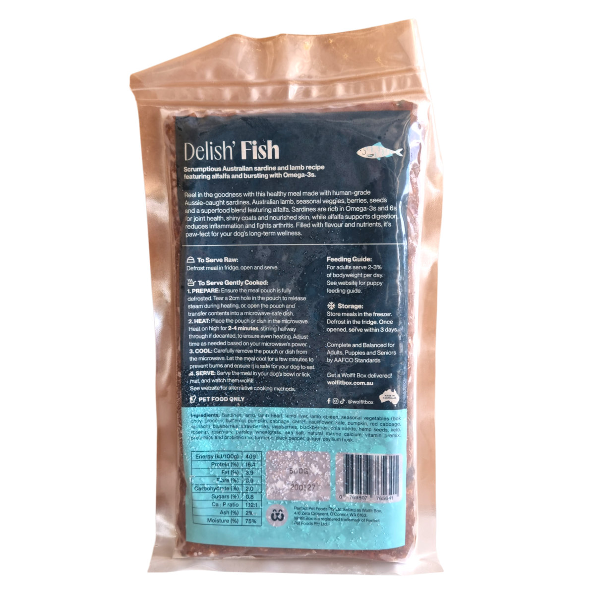 Fish with Lamb and Alfalfa 500g - Wolfit Box