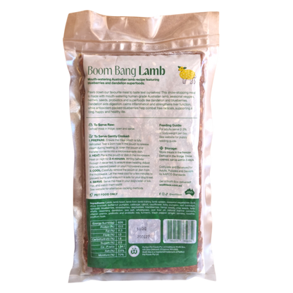 Lamb with Blueberries and Dandelion 500g - Wolfit Box