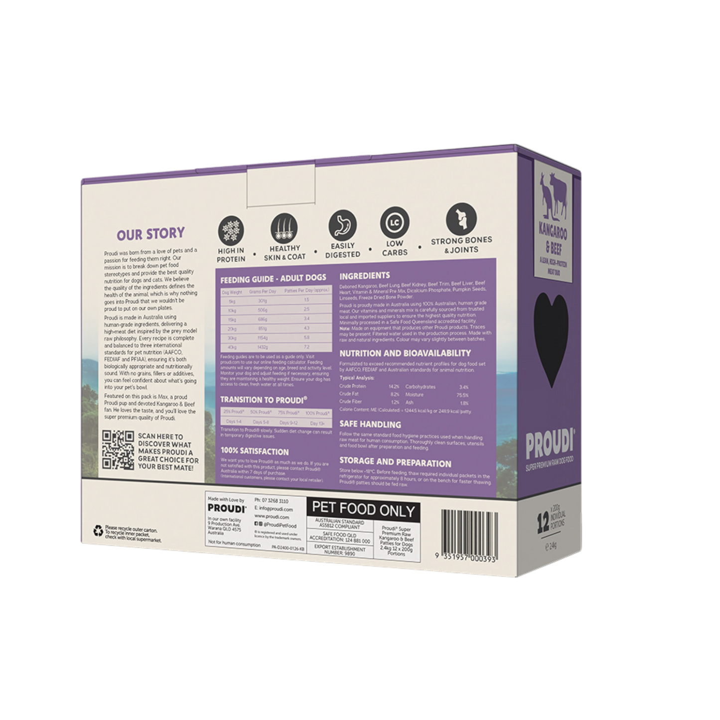 Proudi Kangaroo & Beef 2.4kg