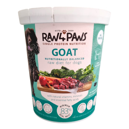 ** TEMPORARY SIZE 900g Goat Tub - Raw 4 Paws