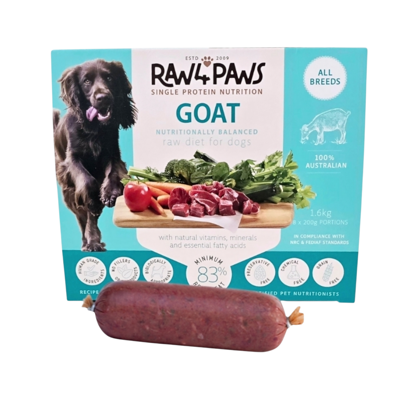 Goat Portions 1.6kg - Raw 4 Paws