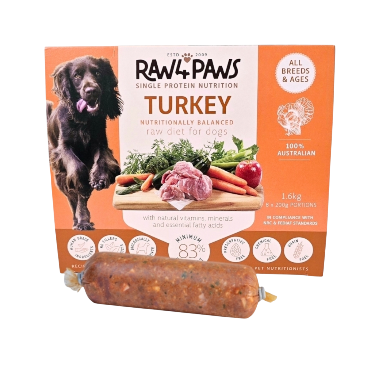 Turkey Portions 1.6kg - Raw 4 Paws