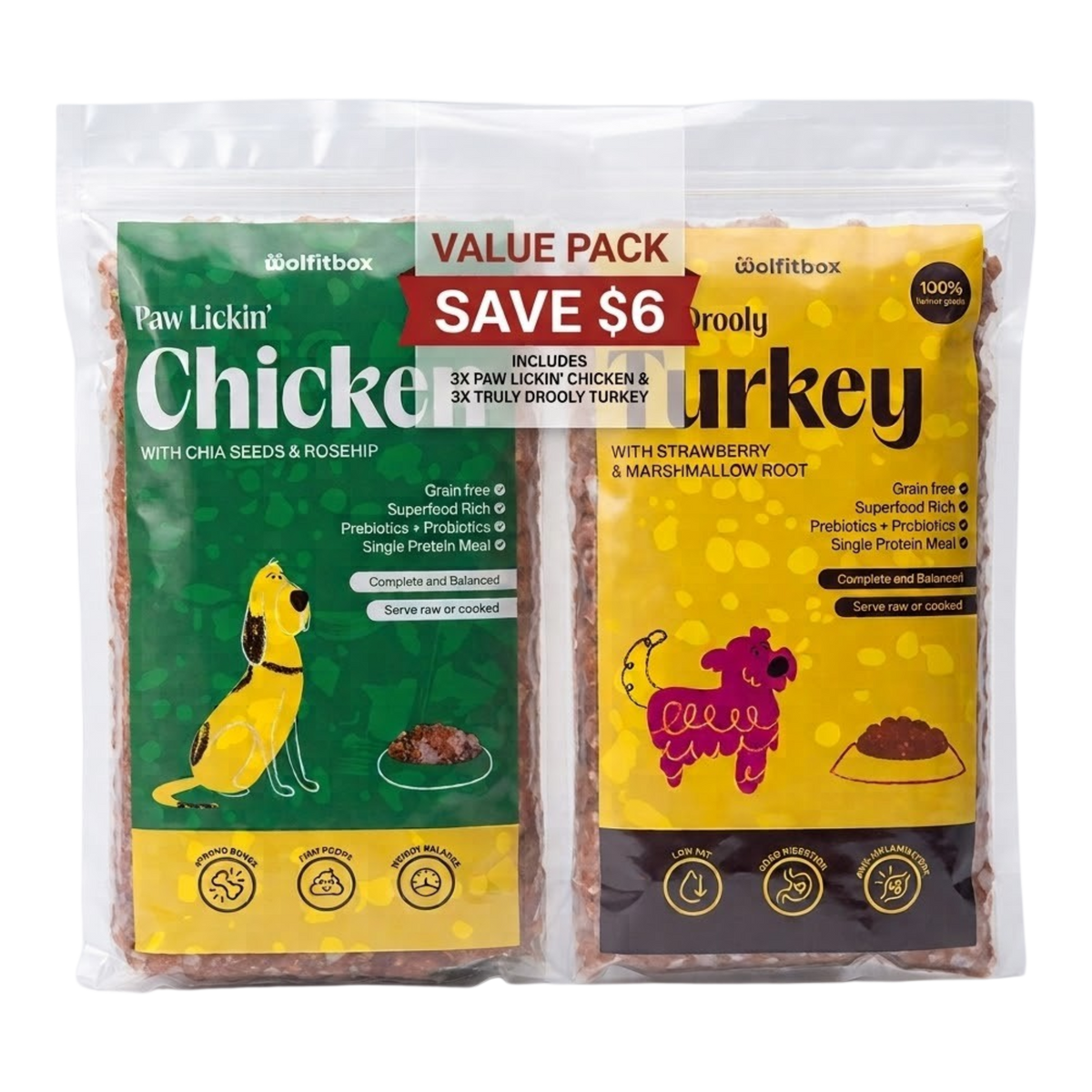 Wolfit Box - Chicken & Turkey 6 Pack