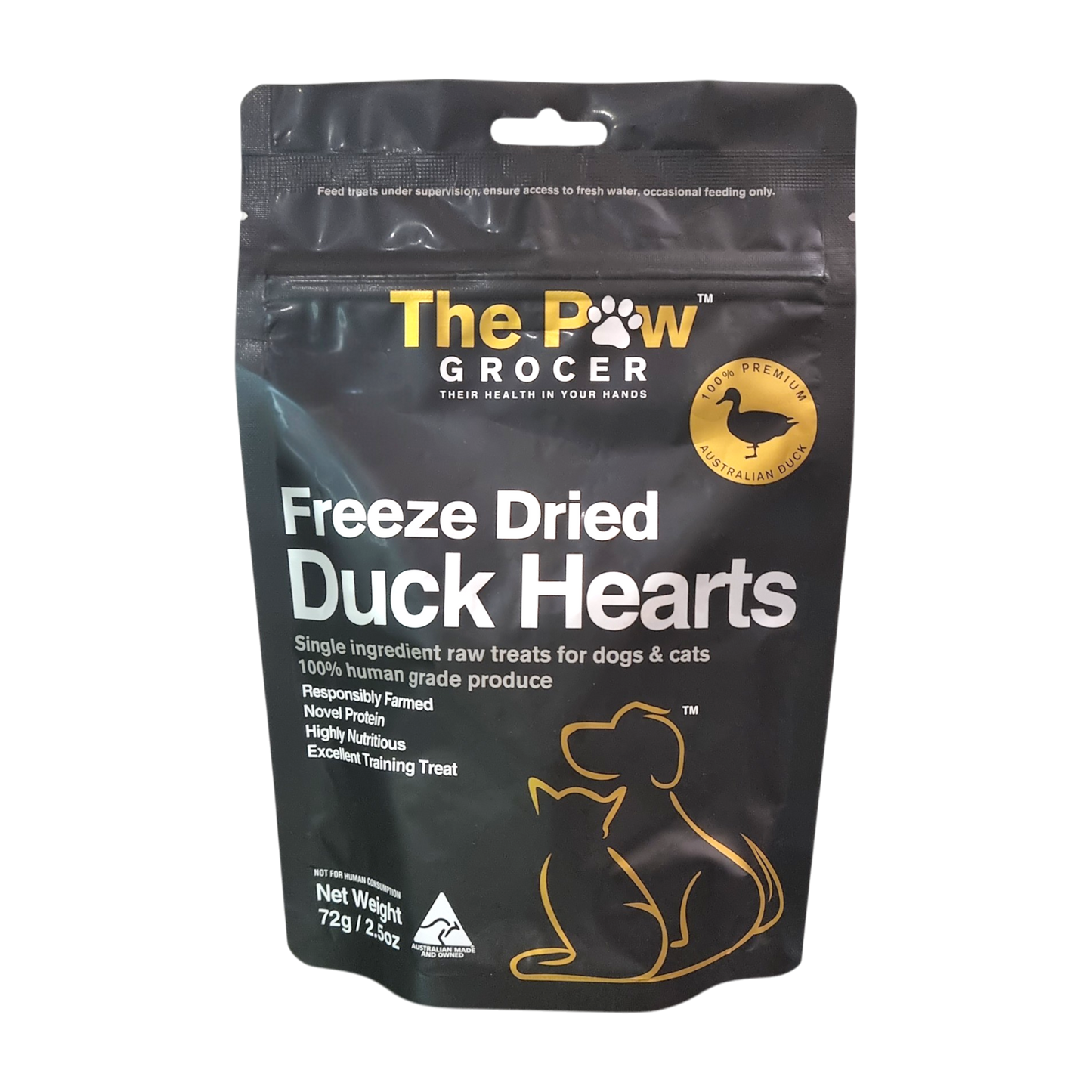Duck Hearts 72g Freeze Dried